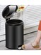 Trash Can Stainless Steel Kitchen Step Trash Can 12L Kitchen Waste Bin Garbage Can Step Pedal Bathroom Trash Can with Foot Pedal Slim Wastebasket Trash Bin for Toilet, Office, Bedroom, Bathroom