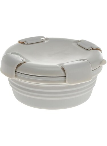 Prickly Pear Buddha Bowl Silicone Collapsible Lunchbox, 1100 ml Capacity, Grey