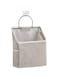 ELECDON Wall Hanging Organizer Bag, Closet Hanging Storage for Pocket, Bathroom Dormitory Storag With Hook Linen Cotton Organizer Box Containers for Bedroom, Kitchen, Living Room (Gray)