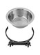 Sorandy 3 Sizes Dog Bowl Diner Dish Stainless Steel Hanging Pet Food Water Feeder Food Water Non Slip Dog Bowls Replacement Basic Cat Bowls Anti Skid Puppy Dishes (L)