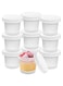 10 Pack Reusable Small Plastic Containers With Screw Lids, Small Food Storage Freezer Containers, Deli Containers, Stackable Food Storage Jars, Sauce Condiment Jars, Lunch Box Accessories, 100ml