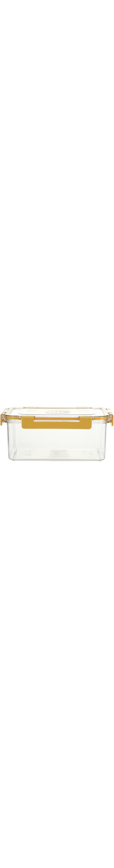 Royalford 3000 ml rectangular airtight container with a lid-rf11253 plastic container with a silicone sealing ring fitted lid transparent, leak-proof and durable design yellow