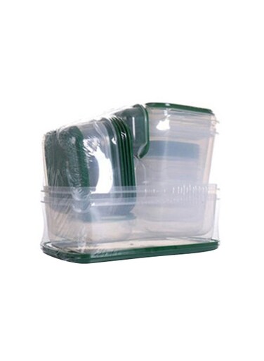 17-Piece Food Container Set Green/Clear