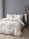 Home Queen size Elegant leaves duvet cover set without filling, white with gray