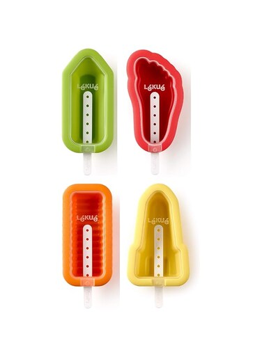 Lekue Iconic Ice Cream Mould, Multi-Colour, LE-3400231S01U150, 4 Pieces