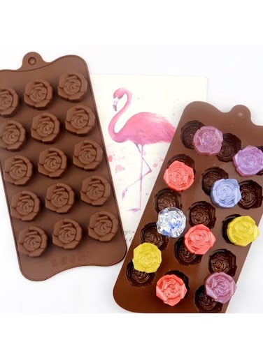 Cavity Flower Rose Silicone Mould Cake Decorating Chocolate Wax Melts Mold Baking Ice Baking Mold
