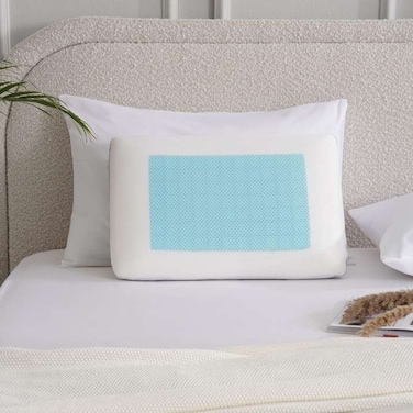Home Lenzi Cool Gel Memory Foam Pillow - 36x56x12cm - White