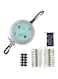 PIWINE Outdoor/Indoor Retractable Clothesline, Portable Travel Rope, Heavy-duty Nylon Collection Rope, Windproof Adjustable 28ft Camping Clothesline, 10PCS Plugs, 20PCS Windproof Clips