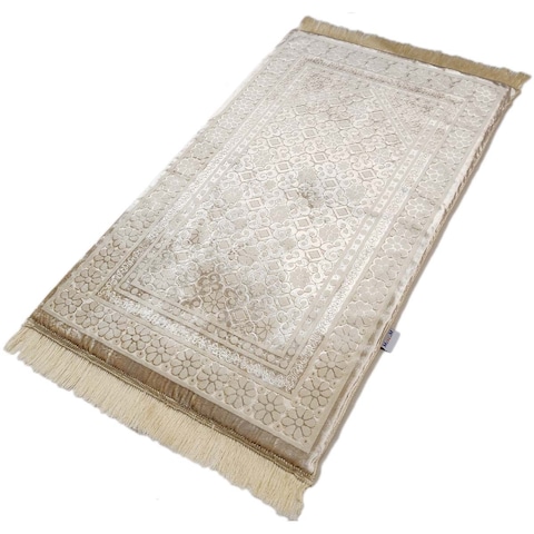 Museum Memory Foam Prayer Mat Dana. Velvet Comfortable Prayer Rug. Elegant Essential Design Sajadah with Foam.