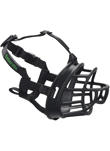 Company of Animals The Baskerville Ultra Dog Muzzle Lightweight, Durable, Black, Adjustable 1 - Border Terrier, 61120A