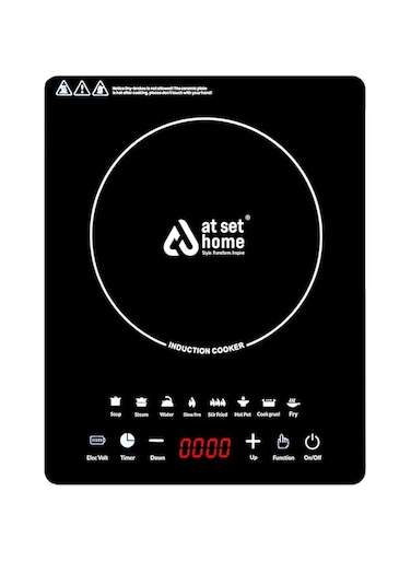 AT SET HOME Electric Induction Cooker, 10 Temperature Level Stove for Cooking   2200W Infrared Cooker - Touch Control, Multiple Heat Settings Induction Stove   Portable &amp; Compact Induction Cooker
