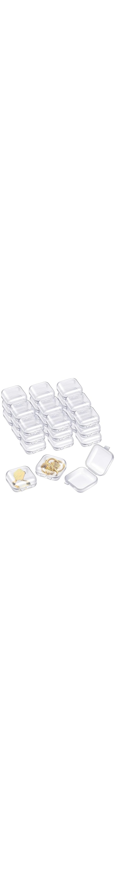 10 PCS Mini Square Jewelry Storage Box, Crystal Clear, Compact Container With Lid For Organizing Earrings, Beads, Craft Supplies And Small Accessories, Perfect Home Organization Solution.