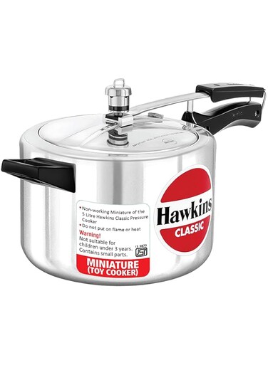 Hawkins Toy Cooker Aluminium Pressure Cooker, Silver