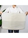 通用 XXL Large Cotton Rope Basket 55*55*35cm Woven Baby Laundry Basket for Blankets Toys Storage Basket with Handle Comforter Cushions Storage Bins Thread Laundry Hamper-Black Stitch