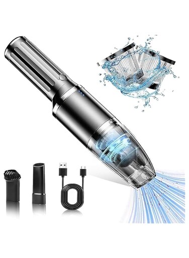 ALMEKAQUZ Car Handheld Vacuum Cleaner Cordless, Portable Wireless Handheld Vacuum For Car/Home/Office/Cleaning, USB Rechargeable, Low Noise, 9000PA Powerful Suction, Mite Control(Black)