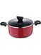 Bergner Bellini Casserole, 30 cm, Red, Pressed Aluminium, Marble+ Coating, BG31436RD