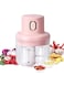 Mini Food Chopper, Mini Food Processor, Small Food Processor Meat Grinder 250ml Pink Electric Meat Grinder Food Chopper Mini Kitchen Shredder USB Charging