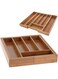 orion group Bamboo Cutlery Tray, Extendable Cutlery Tray, Drawer Insert, Organiser 26-40 x 35.5 x 4.5 cm