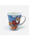 400ml Blue &amp; White Ceramic Mug with Santa Claus Design &acirc;&euro;&ldquo; Stylish Holiday Mug for Coffee &amp; Cocoa