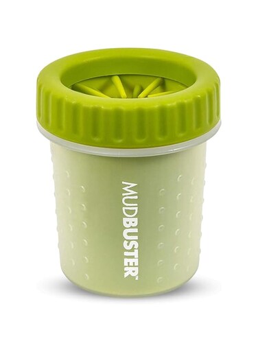 Dexas MudBuster Portable Dog Paw Cleaner, Small, Green,PW700383