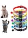 NeoStyle 6 Pcs Cat Collars,Breakaway Kitten Collar with Reflective Nylon Strip and Bell,Soft Nylon Adjustable Breakaway Identification Collars for Puppy Kittens (Colorful(6-pcs))
