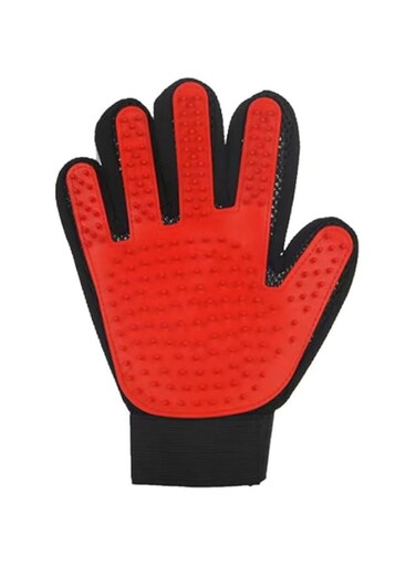 GWYAU Professional Pet Grooming Glove for Dogs and Cats - Gentle Deshedding Brush Mitt - Efficient Hair Remover with Five Finger Design - Long &amp; Short Fur Safe （the right hand）
