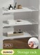 2-Pack Separator Shelf,Wardrobe Nail-Free Retractable Storage Partitions, Kitchen Partitions, Dormitory Cabinet Layered Racks, Bathroom Storage Rack Tension Racks, Expandable Closet Racks, Adjustable For Wardrobes, Cabinets, Cupboards (24 Cm, 38-55 Cm)