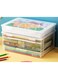 Premify 2Pcs Book Storage Box with Lids, Stackable Clear Plastic Boxes Office Organizer to Store Doccuments &amp; Stationery, Can Store Beads Kids Toys Cars Blocks Cubes Cratfs Puzzle Etc
