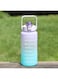 Sulfar Motivational Large Water Bottle 2L Plastic Water Bottle With Time Markers, Removable Straw,Flip Lid Fast Flow &amp; Leak Proof Water Jug for Office, Fitness, Outdoor Sports (Purple &amp; Blue)