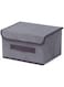 Arabest Foldable Fabric Dustproof Storage Box With Lid - Grey, 25*19*16cm/9.84*7.48*6.3 inches