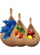 3 Pack Handwoven Boho Hanging Fruit Baskets for Kitchen, Bohemian Hanging Teardrop Basket Organizer for Fruit Vegetable Potato Onion,Storage Bathroom Back of Door