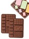 Piece Mixed Shape Silicone Chocolate Mold Set Separate Mini Waffle, Heart and Square Bar Molds for Protein Bars, Energy Bites, Homemade Candies Food-Grade Non-Stick Baking Tools