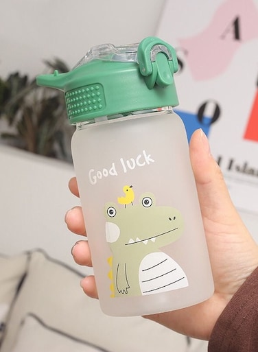 Glass Cute Printing Child Drink Water Bottle