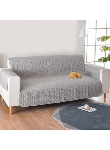 YSLJW 1/2/3 Seater Sofa Cover Quilted Anti-wear Anti-Slip Couch Recliner Furniture Protector (Color : Grey, Size : 2 Seater)