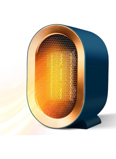 Luikyei Electric Space Heaters for Indoor use: plug in portable small room heater with fan for bedroom bathroom camping   1000 watt mini heater for office under desk table quiet 300 sq ft air heat