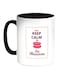Keep Calm And Eat Macarons Printed Coffee Mug Black/White/Pink 325ml