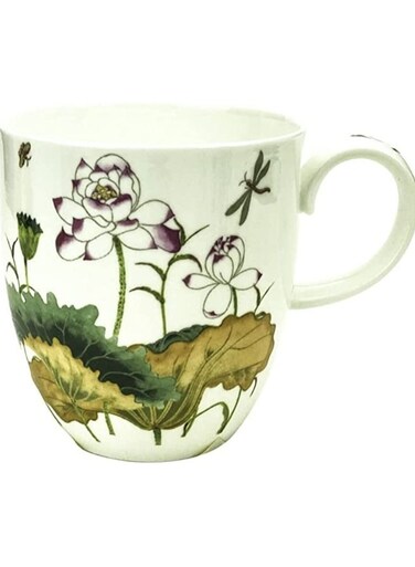 Microwavable Porcelain Coffee Mug Lotus (0.35L)