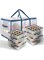 SKEIDO Large Christmas Ornament Storage Box With Adjustable Dividers - Plastic Ornament Storage Container For 128 Ball Ornaments or Decorations
