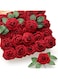 DWIND AD9999-1 Artificial Flowers Red Roses, 25PCS Real Looking Fake Flowers Foam Roses w/Stem DIY Wedding Bouquets Centerpieces Baby Shower Party Home Decorations