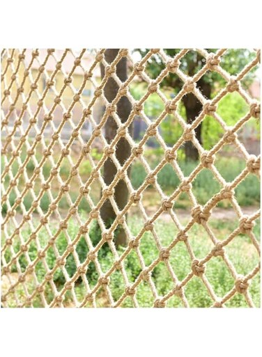 Cargo Nets,Child Safety Net, Balcony Protective Net Pets Railings Fence Net Hemp Cargo Net Garden Swing Hammock Playground Decoration Hemp Rope Net Multiple Size Child Safety Netting(Size:1*2m(3*7ft))