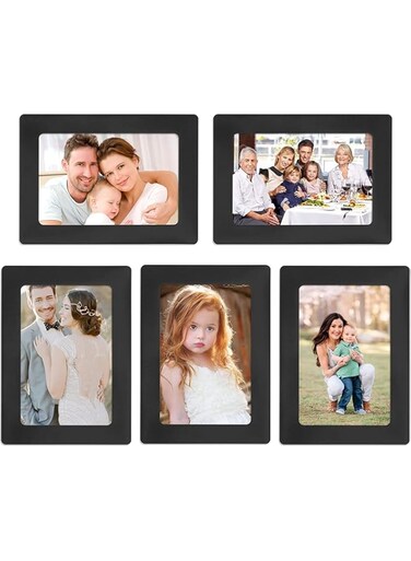 Azonee Picture Frame 4x6, 5 Pack Magnetic Photo Frames for Refrigerator, Magnetic Picture Frames suitable for Fridge, Dishwasher, Locker and Office Cabinet, Horizontally or Vertically