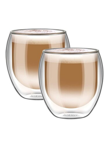 Double Walled Coffee Glasses Mugs multicolour