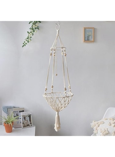WANGCL Tassel Macrame Hanging Cat Hammock Hand-Woven Cat Basket Bed Cat Swing Bed House Cats for Indoor Window