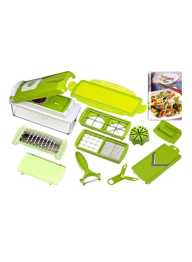 Fruit And Vegetable Chopper And Slicer Set White/Green