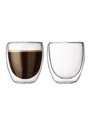 Double Wall Glass Tumbler Clear 250ml