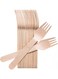 100Pcs Disposable Wooden Forks, 6.5" Compostable &amp; Biodegradable Cutlery, BPA-Free, Splinter-Free Eco-Friendly Utensils for Parties, Picnics, Takeout &amp; Daily Use