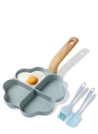 Egg Omelette Pan, 4-Cup Nonstick Ceramic Omelette Skillet Breakfast Frying Pan Egg Cooker Suitable for Gas Stove &amp; Induction Cookware, PFOA PFOS Free