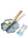 Egg Omelette Pan, 4-Cup Nonstick Ceramic Omelette Skillet Breakfast Frying Pan Egg Cooker Suitable for Gas Stove &amp; Induction Cookware, PFOA PFOS Free