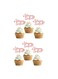 Happy Easter Cupcake Cake Topper, Rose Gold Glitter Baking Decorating Festive Eastern Bunny Eggs Season Dessert Muffin Celebration Party Supplies Surprise Gift