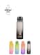 650ml Water Bottle Dual Tone Non-Toxic BPA Free - Fast Flow - Flip Top Leak Proof Lid and One Click Open, Black